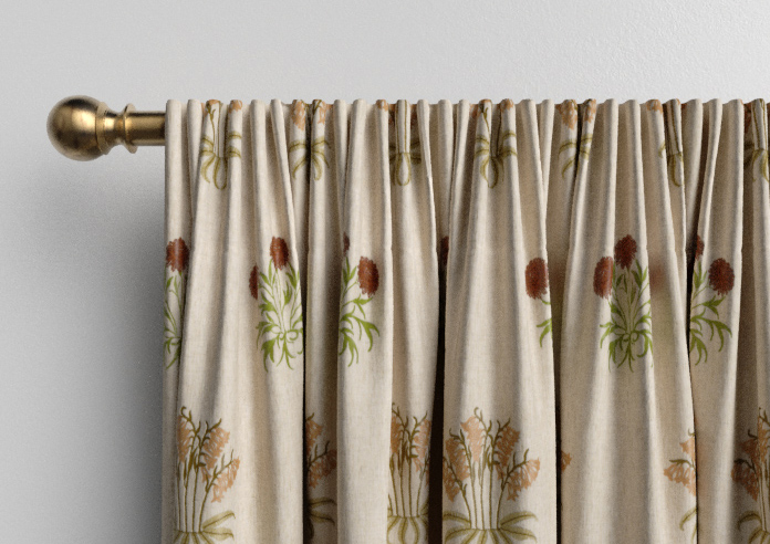 William Morris At Home Lily Flower Embroidery, Madder - Made to Measure Curtains - Image 9